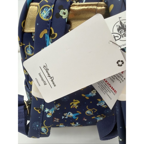 Disney Parks Walt Disney World 50th Anniversary Blue Loungefly Mini Backpack NWT - Picture 6 of 12